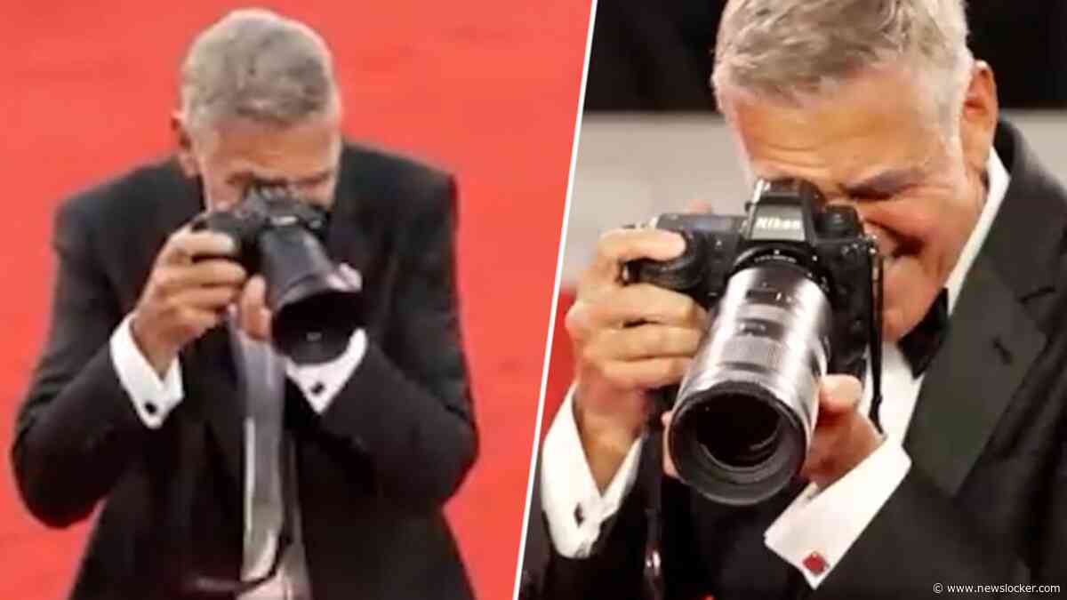 Grappig moment: George Clooney pakt camera af van persfotograaf