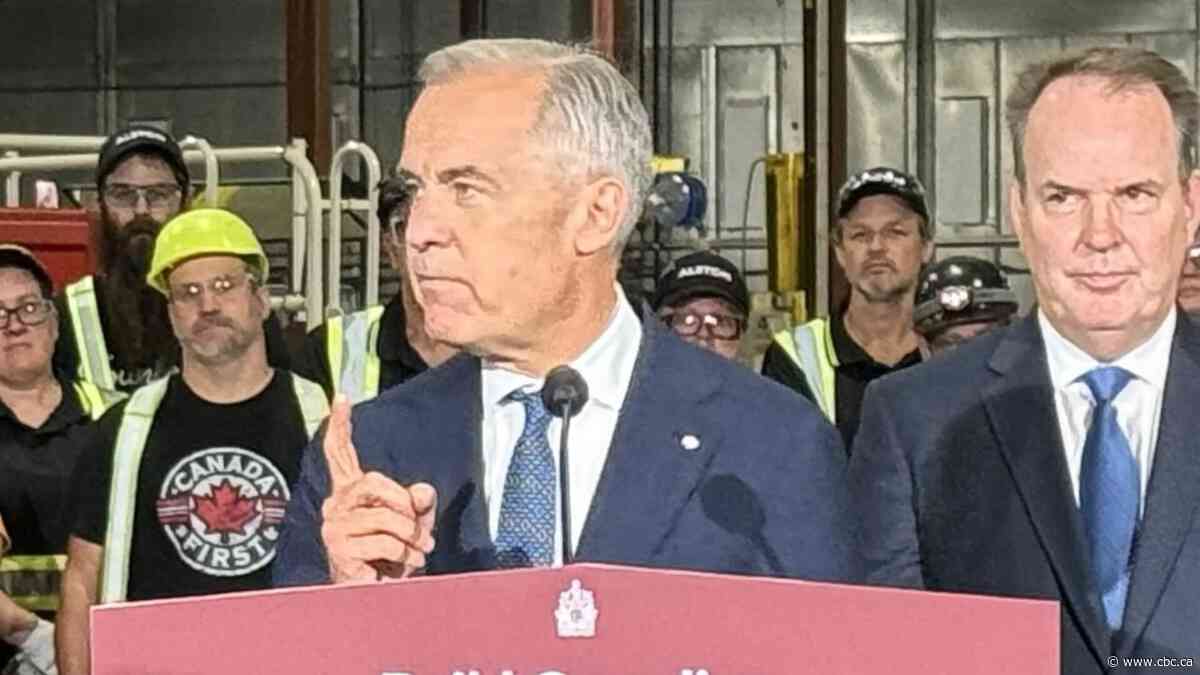 Carney takes questions after Via Rail train car announcement in Thunder Bay, Ont.