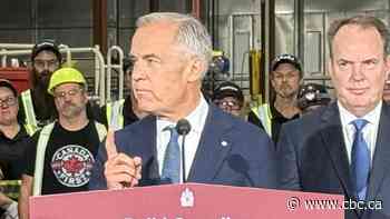 Carney takes questions after Via Rail train car announcement in Thunder Bay, Ont.