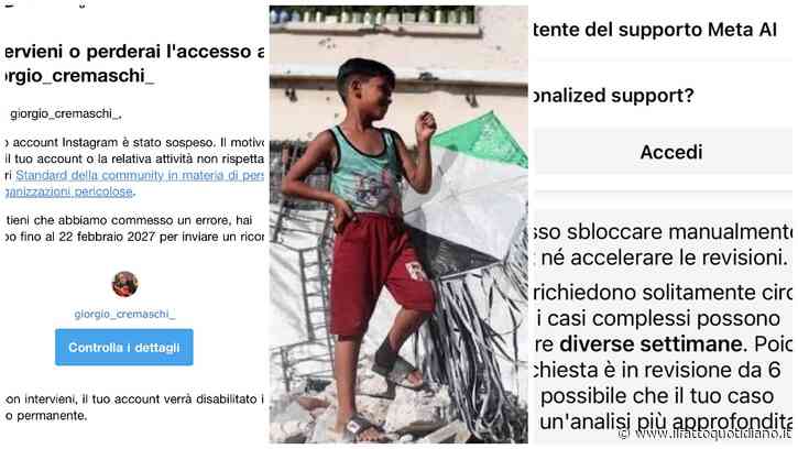 I miei account sospesi dopo un post sugli aquiloni a Gaza: questa non è una questione personale