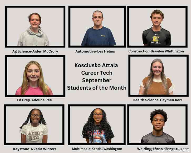 Photo: Career Tech Center announces September Students of the Month