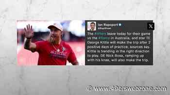 George Kittle, Nick Bosa make trip to Australia with 49ers for Week 1 matchup | 'The NFL Report'