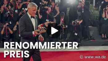George Clooney präsentiert seinen Preis für sein Lebenswerk bei den Filmfestspielen von Venedig