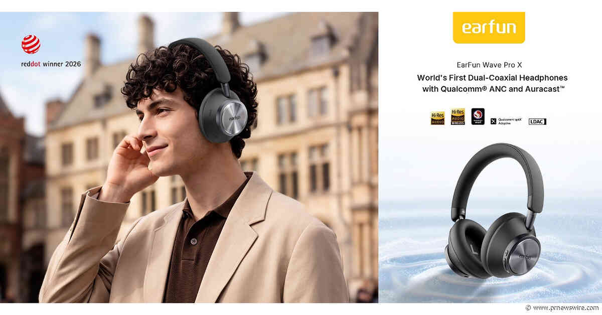 EarFun Unveils Flagship Wave Pro X: The World's First Dual-Coaxial Headphones with Qualcomm® ANC Technology and Auracast™