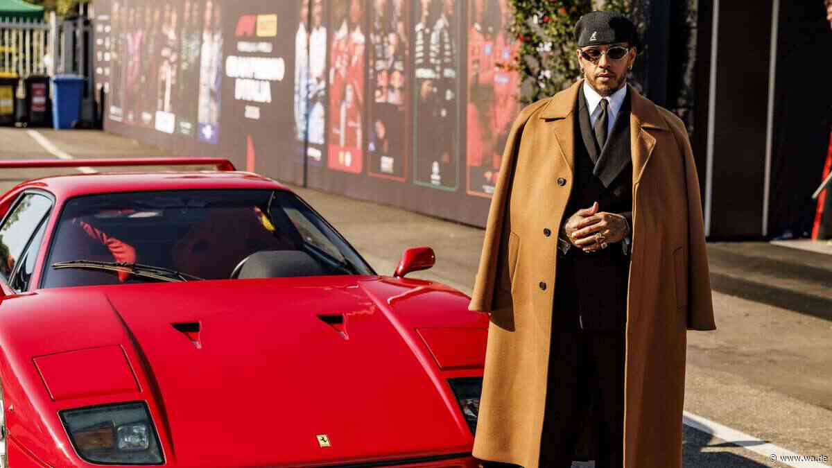Nach 35 Jahren Garage: Lewis Hamilton fährt seinen neuen Ferrari F40 in Monza vor