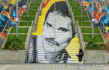 Freddie Mercury mural unveiled on Wembley steps on what would be his 80th birthday