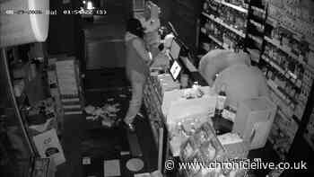 Dramatic CCTV footage captures moment thieves break into Northumberland village shop