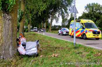 Bromfietser ten val na botsing met auto