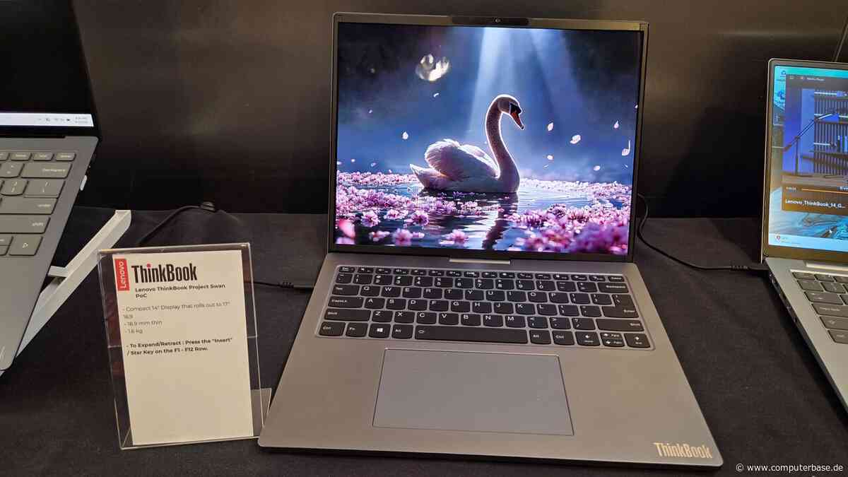 Lenovo Project Swan im Hands-on: 14-Zoll-LCD wird auf Knopfdruck zum 17-Zoll-Breitbildschirm