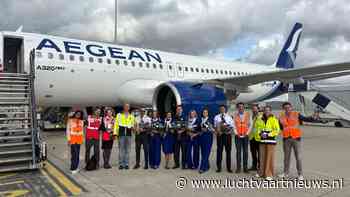 Aegean Airlines landt voor het eerst op Rotterdam The Hague Airport
