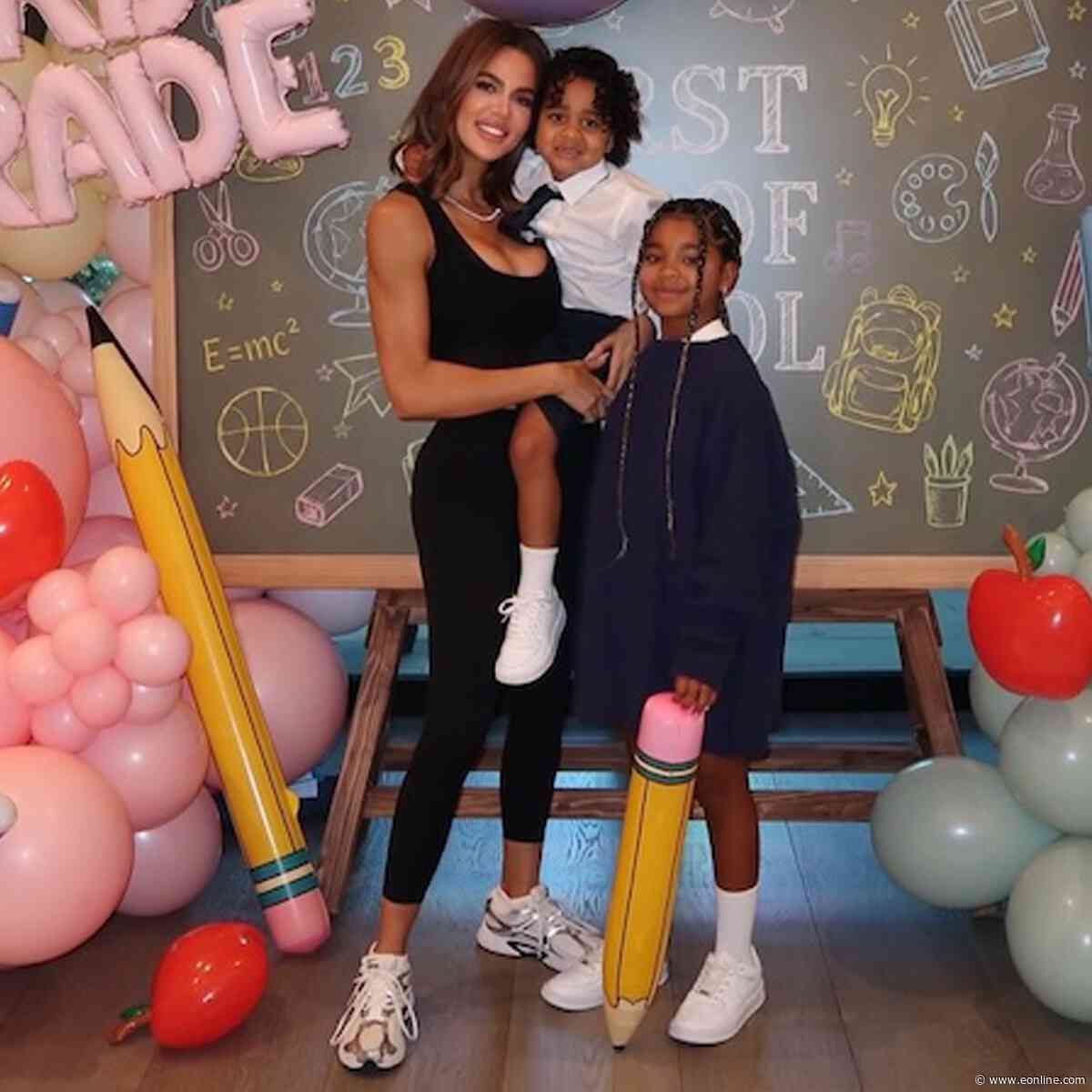 Khloe Kardashian Shares Sweet Look at Kids' First Day of School
