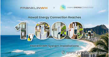 Hawaii Energy Connection Surpasses 1,000 FranklinWH Residential Energy Storage System Installations as State Weighs Paying Homeowners for Battery Power