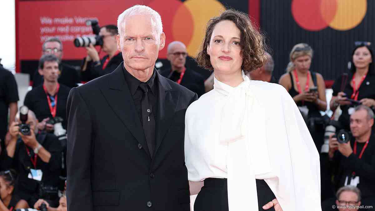 Phoebe Waller-Bridge, 41, steals the spotlight from her partner Martin McDonagh, 56, on the red carpet as she makes a rare public appearance at the premiere of his film Wild Horse Nine during Venice Film Festival