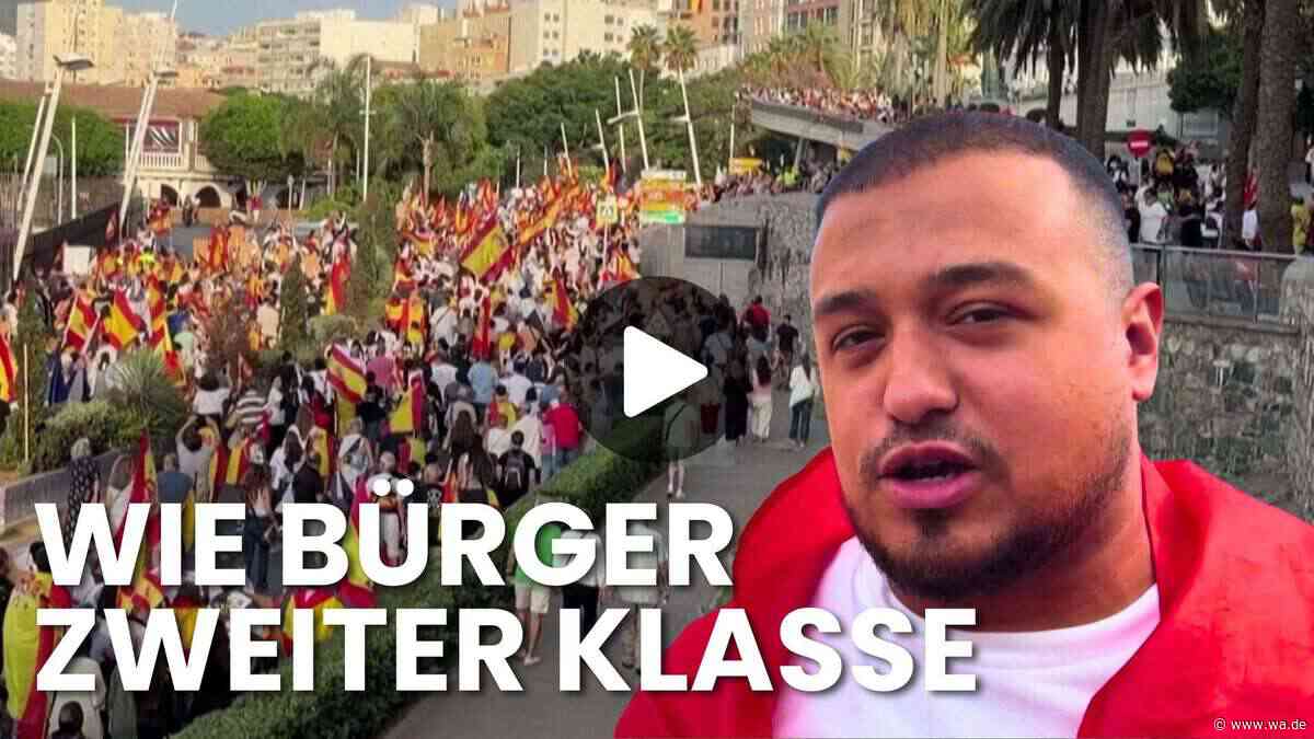 Video der Massenproteste in Spanien: Ceuta-Krise spaltet das Land