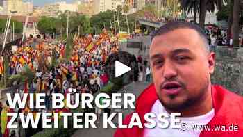 Video der Massenproteste in Spanien: Ceuta-Krise spaltet das Land