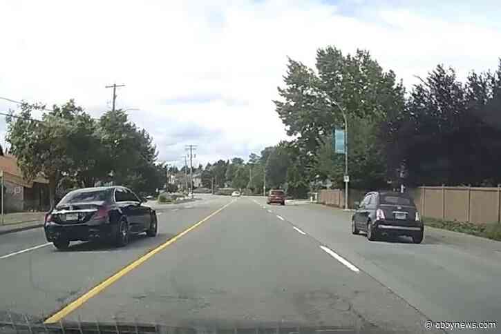 VIDEO: Dash cam captures 2 cars racing through Abbotsford playground zone