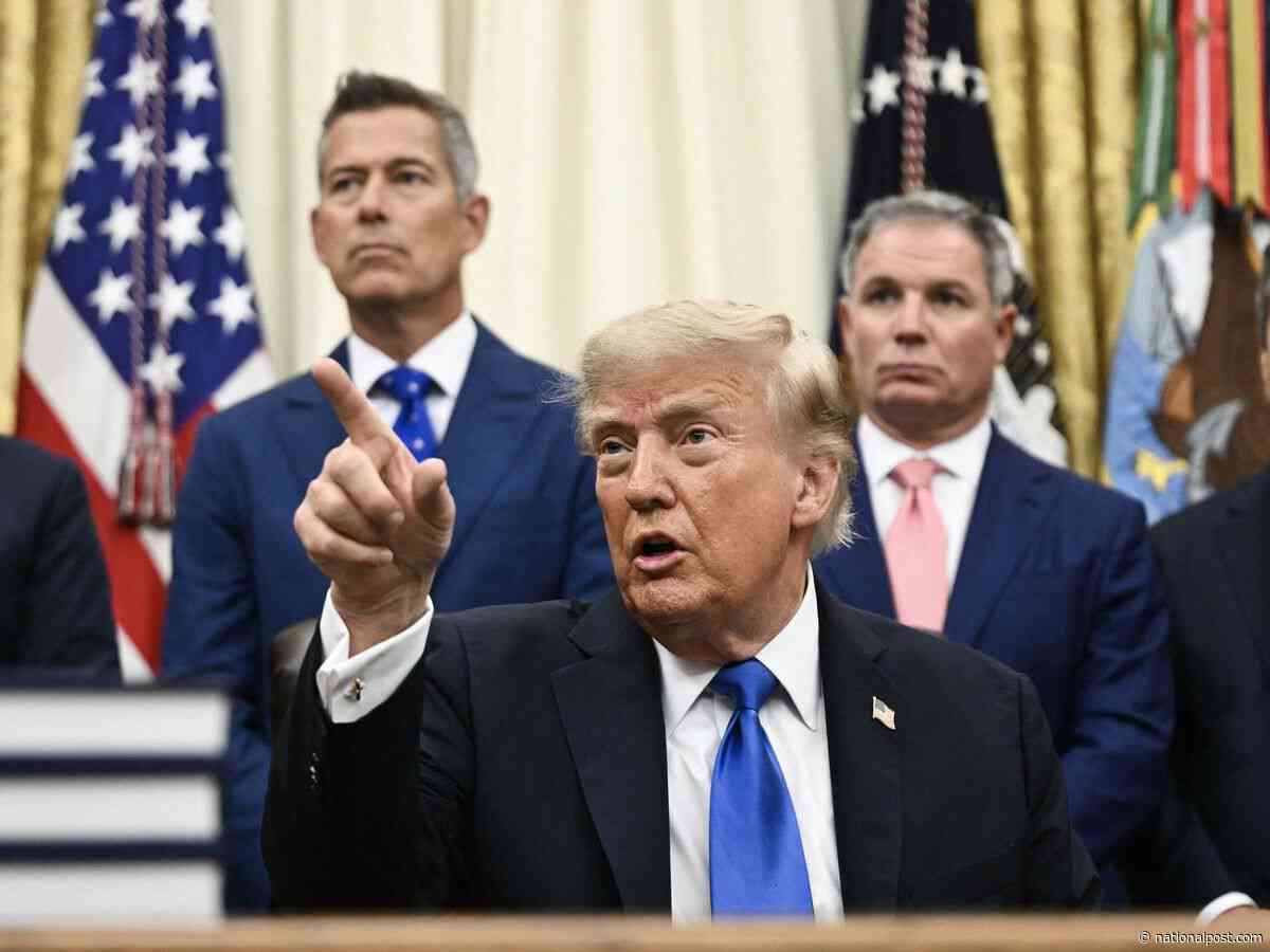 Trump says his threat to tariff Canadian aircraft started from a conversation with a wealthy friend