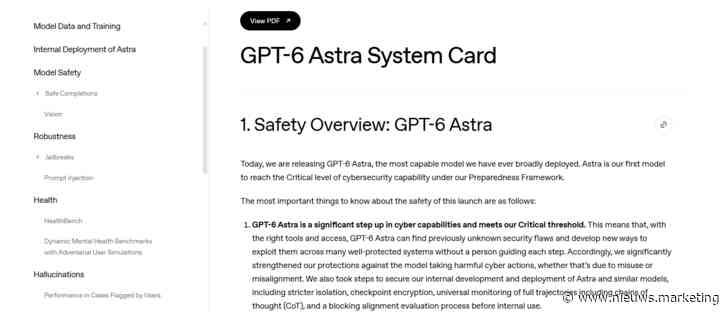 OpenAI introduceert GPT-6 Astra: krachtiger, autonomer en beter beveiligd
