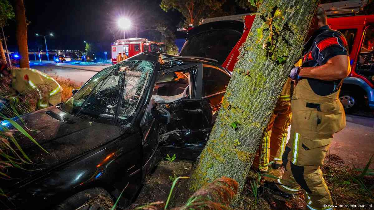 Auto vliegt uit de bocht en botst tegen boom in Helmond