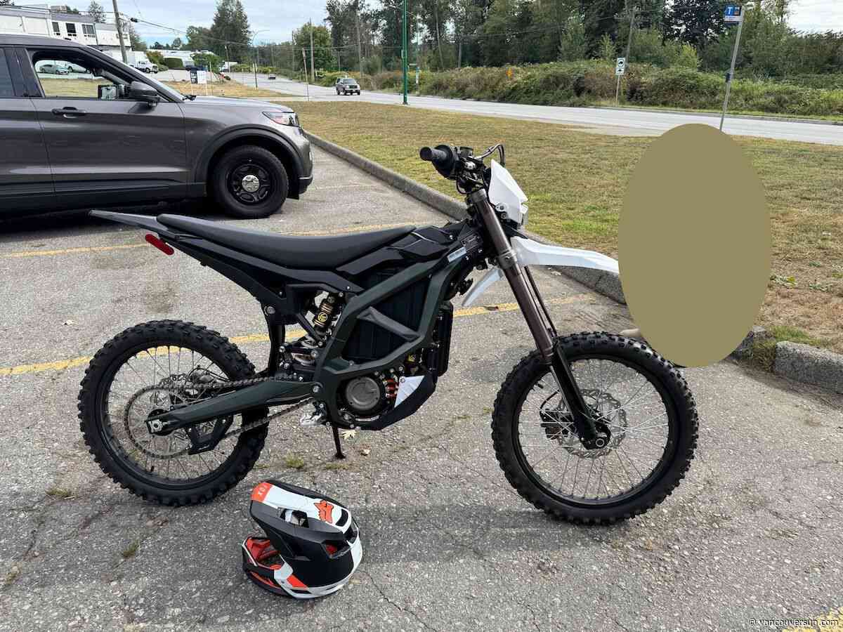 Burnaby teen hit with hefty fines for e-dirtbike infractions