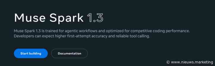 Meta zet met Muse Spark 1.3 aanval in op OpenAI en Anthropic