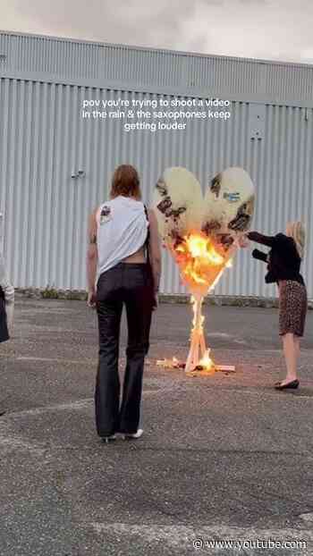 On the set of Icona Pop's visualizer for "Hurt" off album "Ritual" 🎥