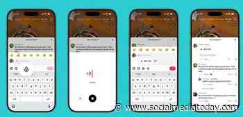 TikTok adds voice and image carousel comments