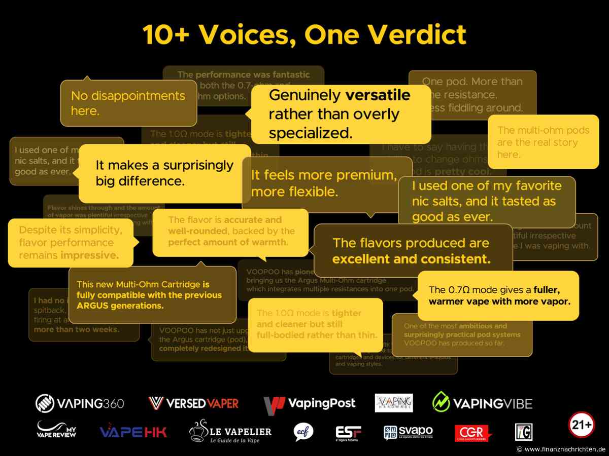 Shenzhen VOOPOO Technology Co., Ltd: Jenseits des Hypes: Wie die ARGUS Multi-Ohm Cartridge echte Magie ins Dampfen bringt