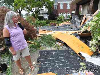 UPDATE: Violent storm rips roof from Windsor home, hurling it a block away onto another house
