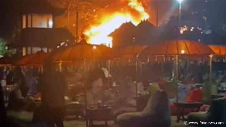 Raging inferno erupts at Bali beachside restaurant party