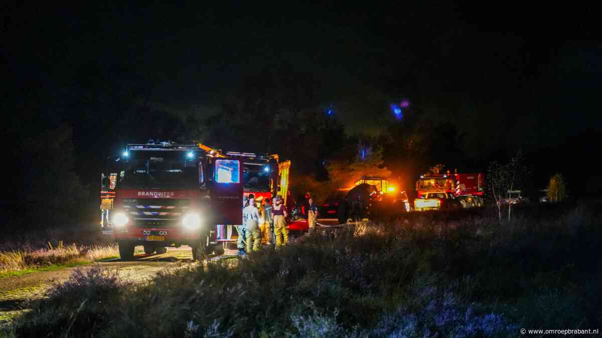 Fikse natuurbrand op Strabrechtse Heide, boer voorkomt erger