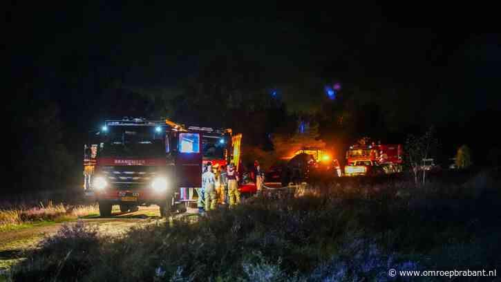 Fikse natuurbrand op Strabrechtse Heide, boer voorkomt erger