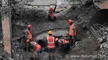 Two workers rescued from tunnel in Nepal nine days after devastating flood as rescuers hear more voices trapped in power plant