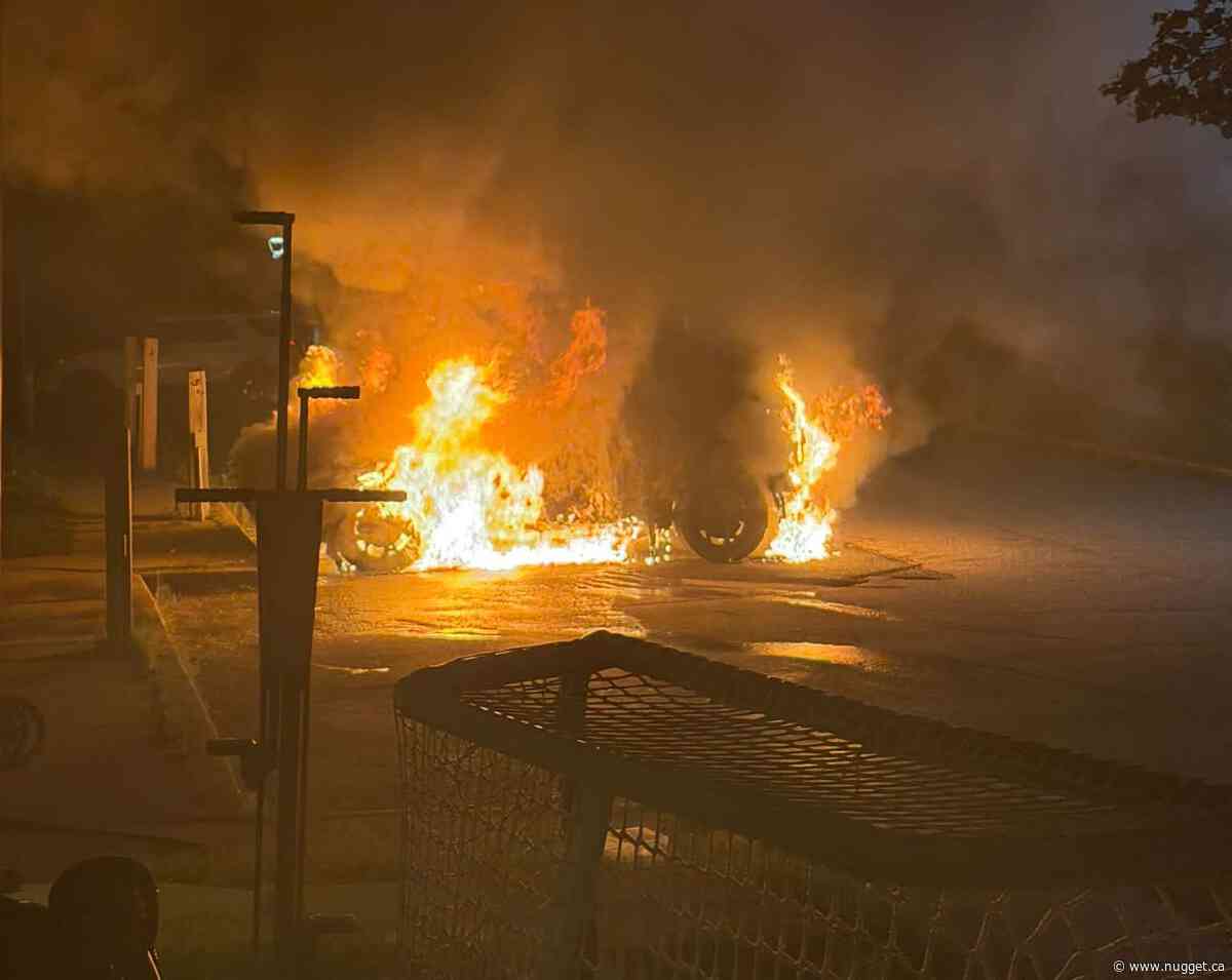 Vehicle was deliberately set on fire, according to neighbours - PHOTO GALLERY