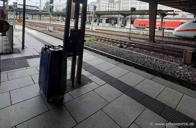 BPOL-HH: Hauptbahnhof: Abgestellter und an Pfeiler angeschlossener Koffer verursacht umfangreiche Maßnahmen der Bundespolizei - Einsatz von Entschärfern