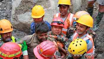 Flutwelle verschüttet Tunnel: In Nepal werden zwei Arbeiter nach neun Tagen lebend gefunden