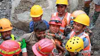 Flutwelle verschüttet Tunnel: In Nepal werden zwei Arbeiter nach neun Tagen lebend gefunden