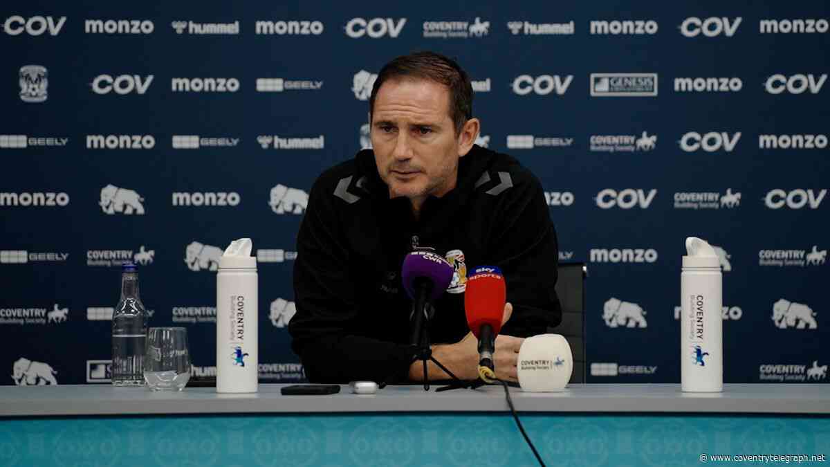 Frank Lampard on Coventry City's transfer business and why he's glad to see the window shut