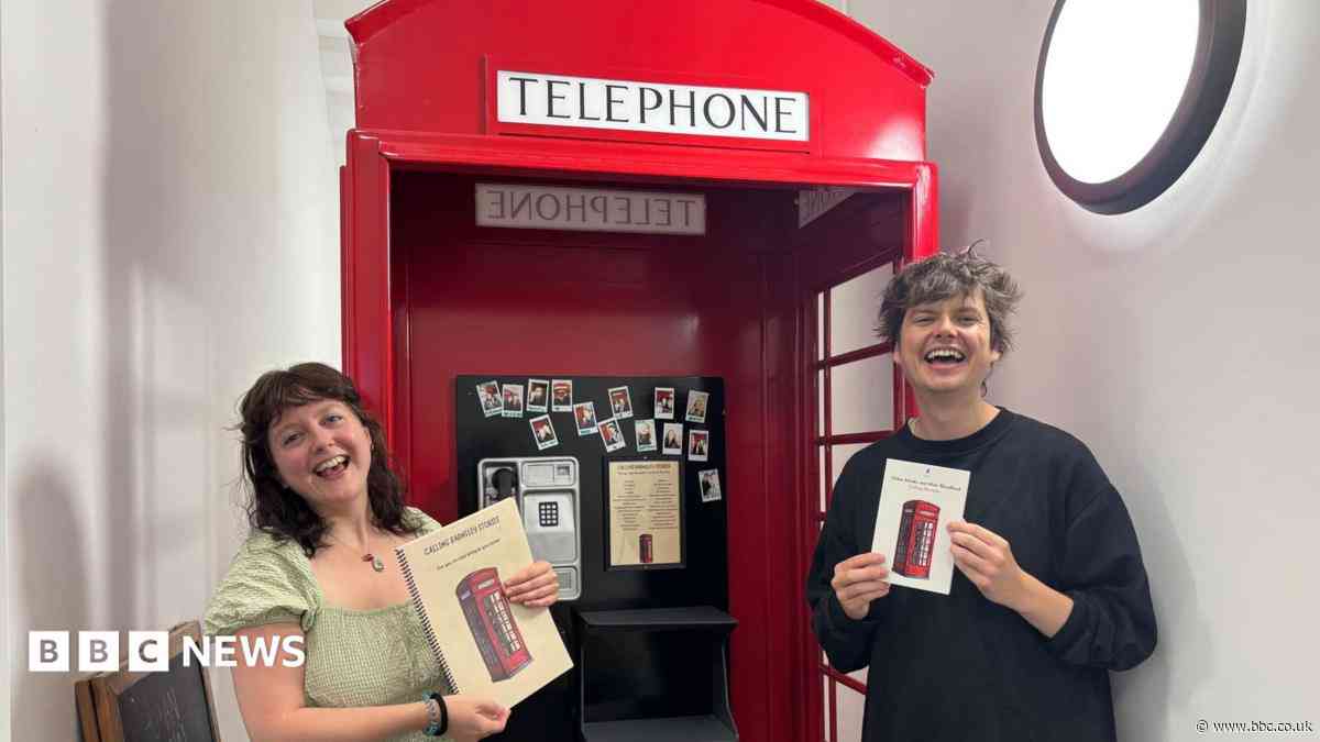 Travelling telephone box tells town's stories