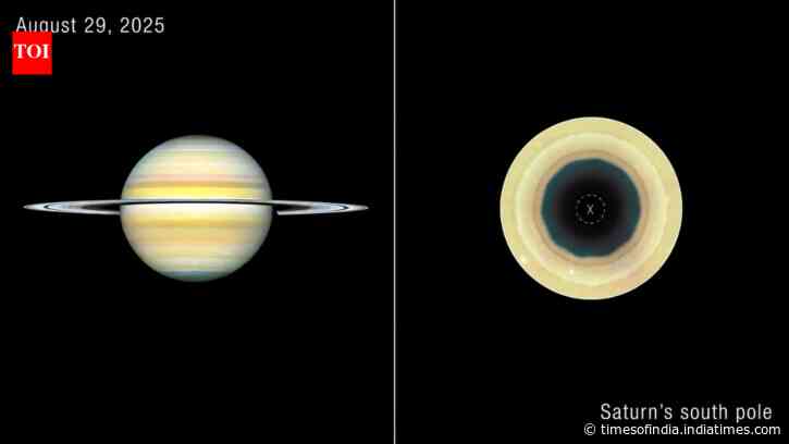 A giant 10-sided wave is emerging around Saturn’s south pole, Hubble observations show