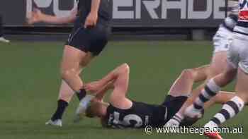 Blues star left bloodied by friendly fire