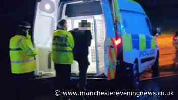 Police descend on Whalley Range street at 1am with two arrested after driver smashes into parked car