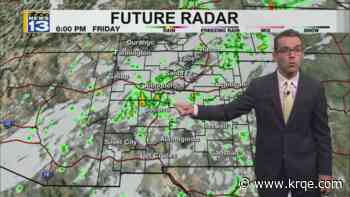 Some rain showers and seasonable temperatures around New Mexico