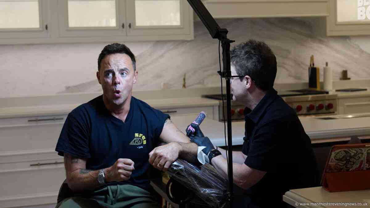 Ant McPartlin debuts new tattoo after crying out as Dec Donnelly added personal inking