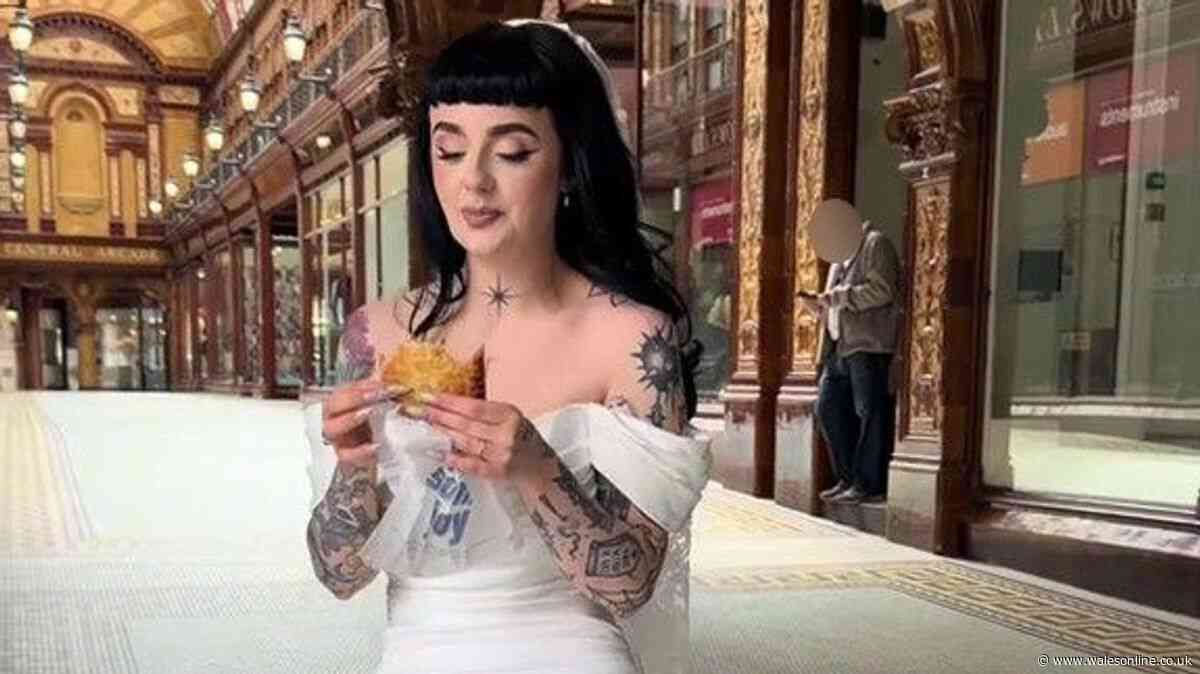'Starving' bride and groom sneak from wedding party for secret Greggs