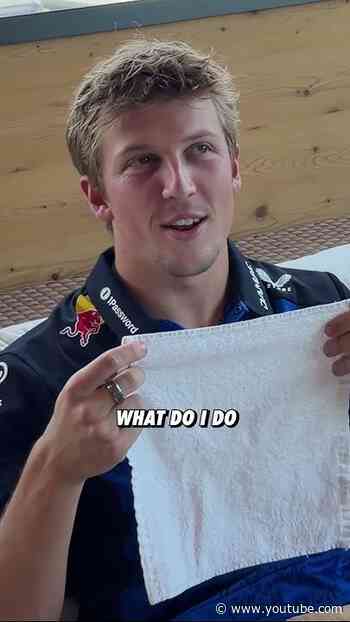Welcome to the relaxation zone, Liam 🧖‍♂️ #F1 #RedBullRacing