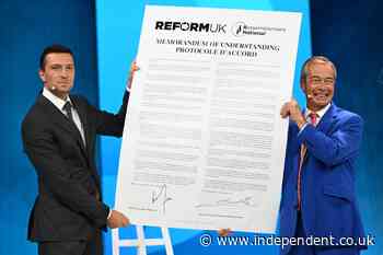 Farage and Le Pen’s prodigy Bardella sign pact to ‘stop small boats forever’