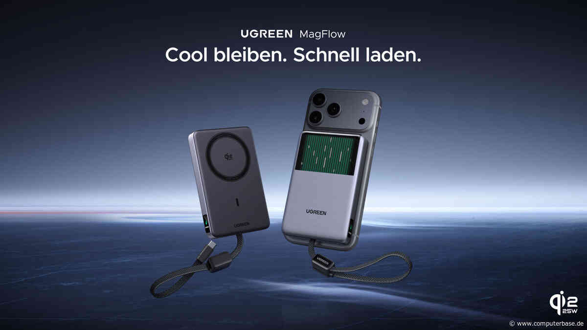 MagFlow Pro Magnet: Ugreens neue 25-W-Qi2-Powerbank hat eine „Wakü“