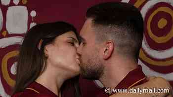 Football's most eye-catching new kit unveiling: Austrian side bizarrely reveal their new shirt with loved-up couples kissing in romantic video