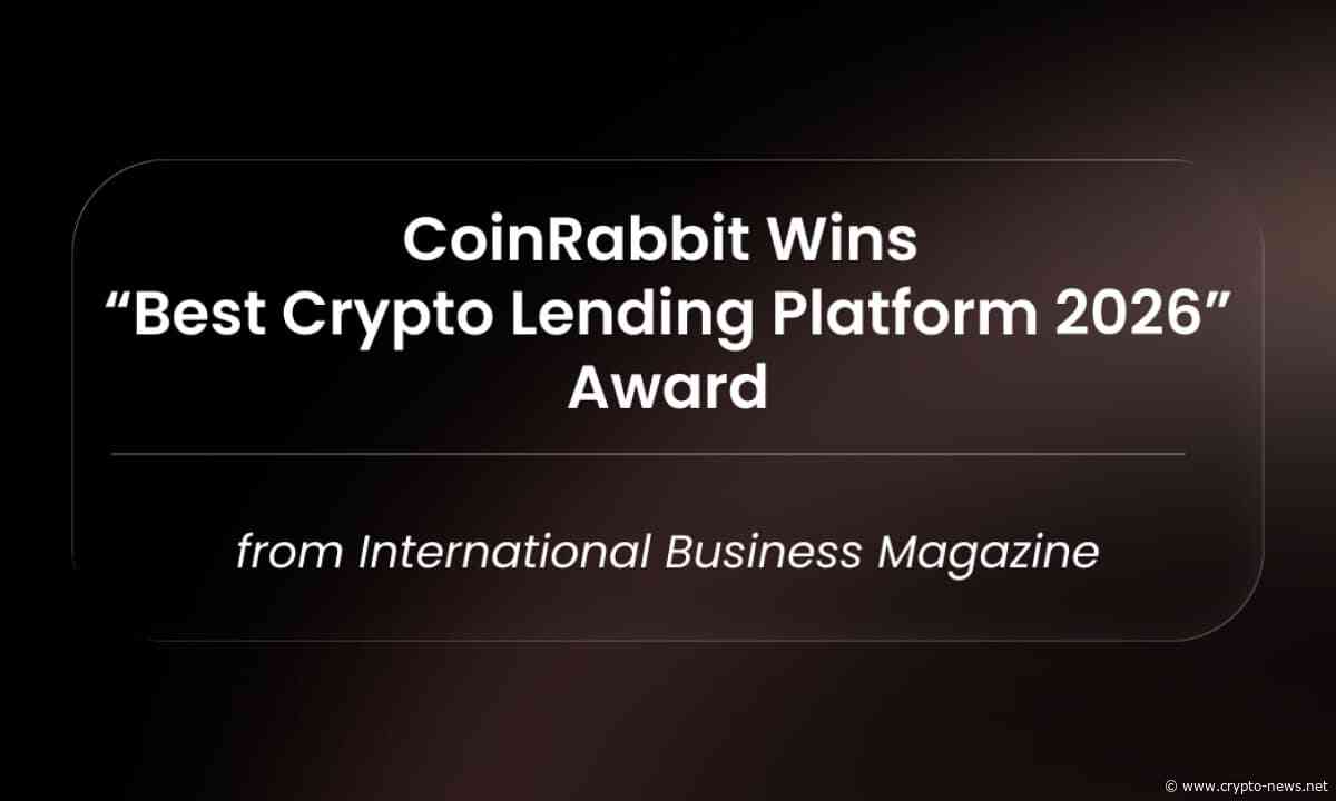 CoinRabbit Wins “Best Crypto Lending Platform 2026” Award from International Business Magazine
